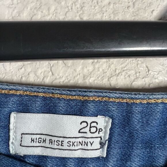 Gap 1969 Womens Blue‎ Denim High Rise Casual Skinny Jeans Size 26P - Picture 4 of 8